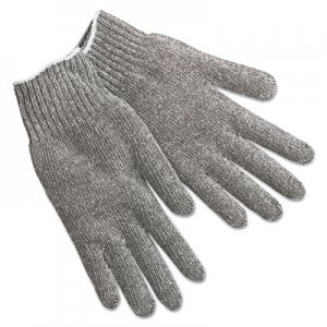 MCR Safety String Knit Gloves, Gray Cotton/Polyester, Large MPG9507LM 127-9507LM