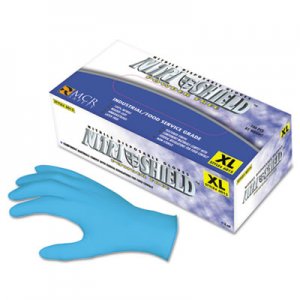 MCR Safety Disposable Nitrile Gloves, X-Large, 4 mil, Powder-Free MPG6015XL 127-6015XL
