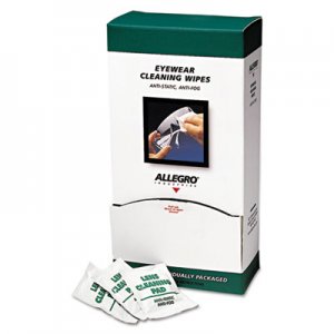 Allegro Eyewear Cleaning Wipes, 5 in x 8", White, 100/Box ALG0350 037-0350