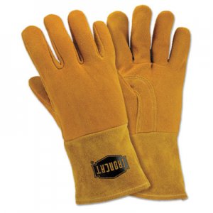 West Chester Insulated Top Grain Reverse Deerskin MIG Welding Gloves, Large, Orange/Tan WCH6030L 813-6030-L