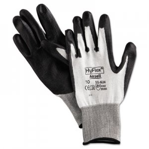 AnsellPro HyFlex Dyneema Cut-Protection Gloves, Gray, Size 10, 12 Pairs ANS1162410 11-624-10