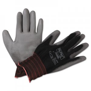 AnsellPro HyFlex Lite Gloves, Black/Gray, Size 7, 12 Pairs ANS116007BK 11-600-7-BK