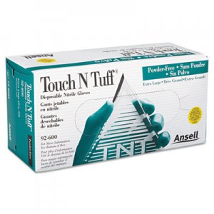 AnsellPro Touch N Tuff Nitrile Gloves, Teal, Size 9 1/2 - 10, 100/Box ANS926009510 92600XL