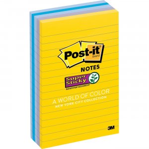 Post-it New York Collection Post-it Super Sticky Notes 6605SSNY MMM6605SSNY