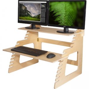 Well Desk Dual Monitor Standing Desk Converter WD002