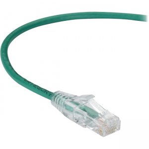 Black Box CAT6A UTP Slim-Net Patch Cable, 28AWG, 500-MHz, PVC C6APC28-GN-15