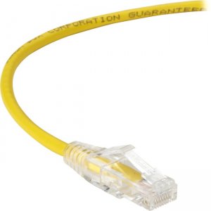 Black Box CAT6A UTP Slim-Net Patch Cable, 28AWG, 500-MHz, PVC C6APC28-YL-12