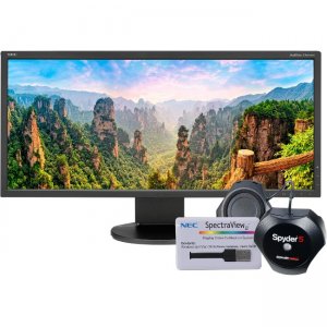 NEC Display 29" Ultrawide Desktop Monitor w/ Integrated Speakers and SpectraViewII EA295WMI-BK-SV