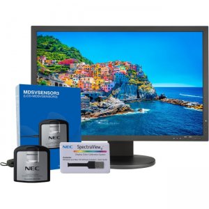 NEC Display 24" Color Critical Wide Gamut Desktop Monitor w/SpectraViewII (Black) PA243W-BK-SV