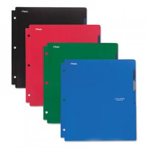 Five Star Quick-View Plastic Folder, 20 Sheets, 8 1/2 x 11, Assorted, Traditional, 4/Set MEA73272 73272