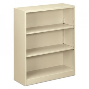 Alera Steel Bookcase, 3-Shelf, 34.5"w x 12.63"d x 41"h, Putty ALEBCM34135PY