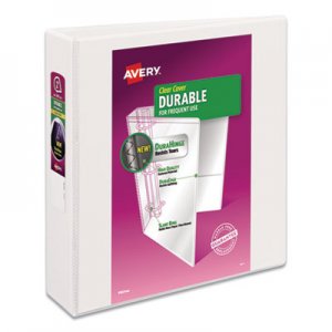 Avery Durable View Binder with DuraHinge and Slant Rings, 2", White, 4/Pack AVE17577 17577