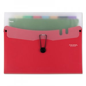 Five Star Horizontal Expanding File with 7 Removable Pockets, 10 1/4" x 13", Red MEA73944 73944