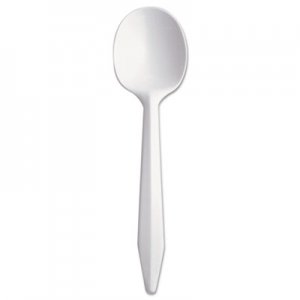Dart Style Setter Mediumweight Plastic, Spoons, White, 5.6", 1000/Carton DCCSU6BW SU6BW