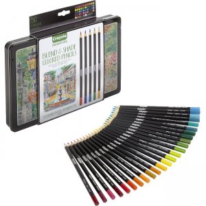 Crayola 50 Count Signature Blend & Shade Colored Pencils In Decorative Tin 68-2005