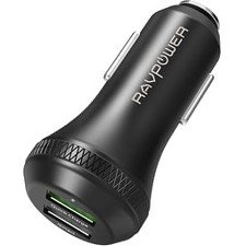 Sunvalleytek RAVPower Dual Car Charger, Quick Charge 3.0, 36W (Black) (B) RP-VC007