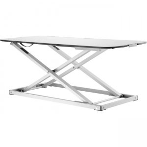 Amer Mounts Ultra Slim Height Adjustable Standing Desk- White Finish EZUP3213