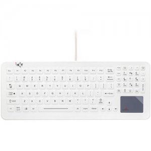 iKey Cleanable Sealed Medical Keyboard with Touchpad SLK-102-TP-FL