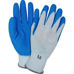 Safety Zone Blue/Gray Coated Knit Gloves GRSL-MD SZNGRSLMD