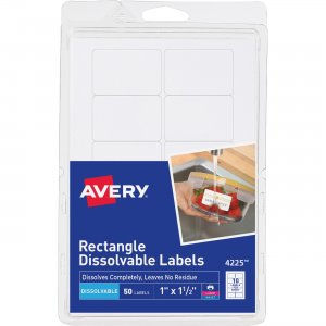 Avery Rectangle Dissolvable Labels 4225 AVE4225