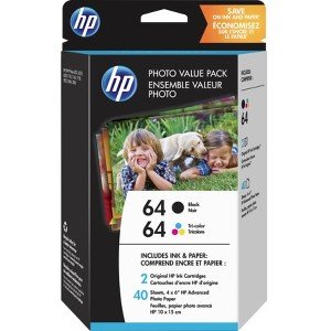 HP Black/Tri-color Photo Value Pack-40 sht/4 x 6 in Z2H77AN#140 64