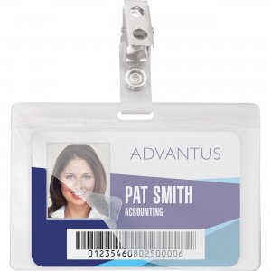 Advantus Strap Clip Self-laminating Badge Holders 97101 AVT97101