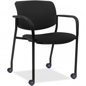 Lorell Stack Chairs w/Plastic Back & Fabric Seat 83115 LLR83115