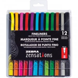 Zebra Pen Zensations Fineliner Pens 09012 ZEB09012