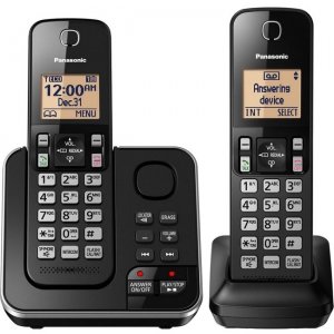 Panasonic Expandable Cordless Phone with Answering System - 2 Handsets KX-TGC362B