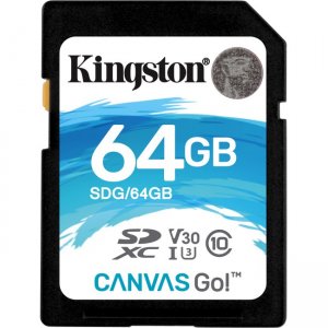 Kingston 64GB Canvas Go! SDXC Card SDG/64GB