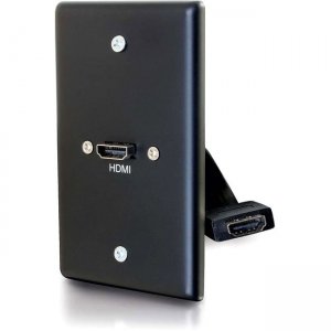 C2G Single Gang Wall Plate with HDMI Pigtail Black 39878