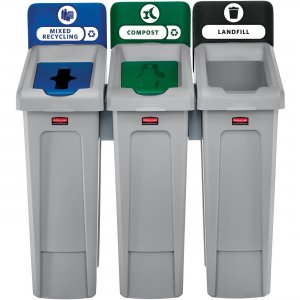 Rubbermaid Commercial Slim Jim Recycling Station 2007918 RCP2007918