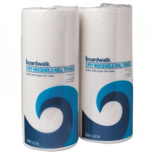 Boardwalk Green Household Roll Towels, 2-Ply, White, 9 x 11, 100/RL, 30 Rolls/CT BWK6277