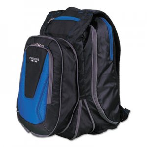 Five Star Expandable Backpack, 14" x 8" x 19", Blue/Black MEA73417 73417