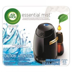 Air Wick Essential Mist Starter Kit, Fresh Breeze, 0.67 oz, 4/Carton RAC98577 62338-98577