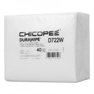 Chicopee Durawipe Medium-Duty Industrial Wipers, 14.6" x 13.7, White, 960/Carton CHID722W D722W