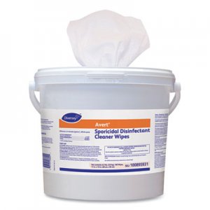 Diversey Avert Sporicidal Disinfectant Cleaner Wipes, Chlorine, 11 x 12, 160/Can, 4/CT DVO100895931 100895931