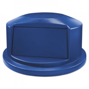 Rubbermaid Commercial Round Brute Dome Top Lid for 44gal Waste Containers, 24.81" Dia, Blue RCP1834840 1834840
