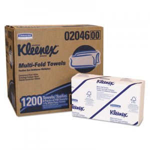 Kleenex Multifold Towels, 16.3 x 8.5, 2-Ply, White, 94 per Pack, 30 Packs/Carton KCC28791 28791