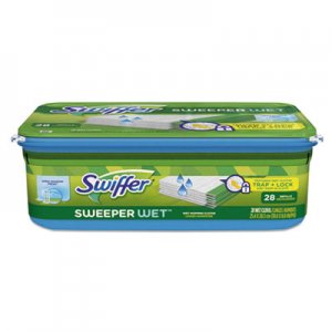 Swiffer Wet Refill Cloths, Open Window Fresh, Cloth, White, 10 x 8, 28/Box, 6 Boxes/CT PGC82856 PGC 82856