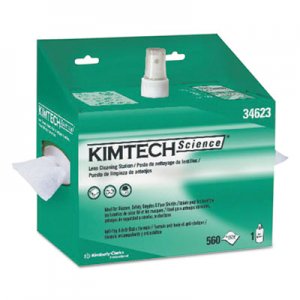 KIMTECH Lens Cleaning Station, 8oz Spray, 4 2/5 X 8 1/2, 560/Box, 4 Boxes/Carton KCC34623 34623