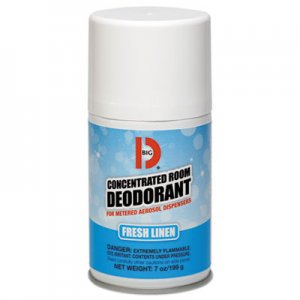 Big D Metered Concentrated Room Deodorant, Fresh Linen Scent, 7 oz Aerosol, 12/Box BGD472 047200