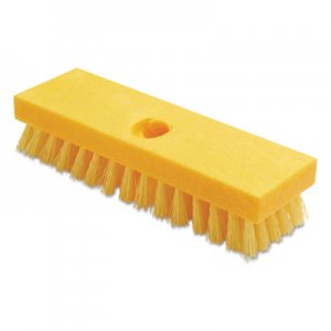 Rubbermaid Commercial Deck Brush, Polypropylene Palmyra Fibers, 9" Plastic Block, Yellow RCP9B36YELCT FG9B3600YEL