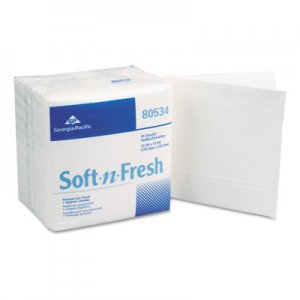 Georgia Pacific Soft-n-Fresh Patient Care Disposable Wash Cloths, 13x13, White, 50/PK, 20 PK/CT GPC80534 80534