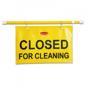 Rubbermaid Commercial Site Safety Hanging Sign, 50w x 1d x 13h, Yellow RCP9S15YEL FG9S1500YEL