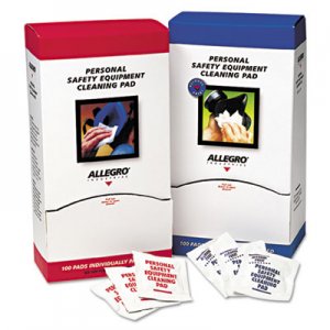 Allegro Respirator Cleaning Pads, 5 x 7, White, 100/Box ALG1001 1001