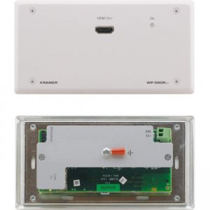 Kramer 4K60 4:2:0 HDMI Wall-Plate Receiver with RS-232 & IR over Extended-Reach HDBaseT WP-580RXR