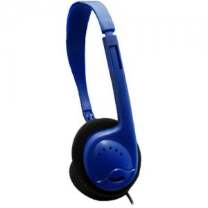 Avid Education AE-711 Headphone with Adjustable Headband and 3.5mm Plug, Blue 1EDU711BLUE