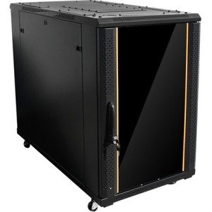 Claytek 18U 1000mm Depth Rack-mount Server Cabinet with 1U 24-port Cat6 Patch Panel WNG1810-PP24C6
