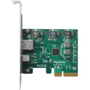 HighPoint PCI-Express 3.0 Host Interface, Dual USB 3.1 Gen 2.0 Ports RU1322B 1322B